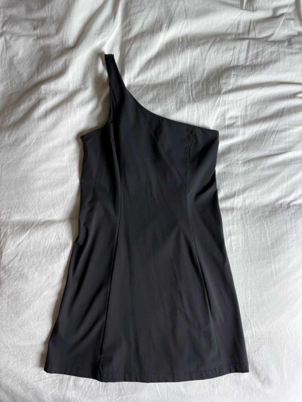Outdoor Voices Black One Shoulder Exercise Dress Small